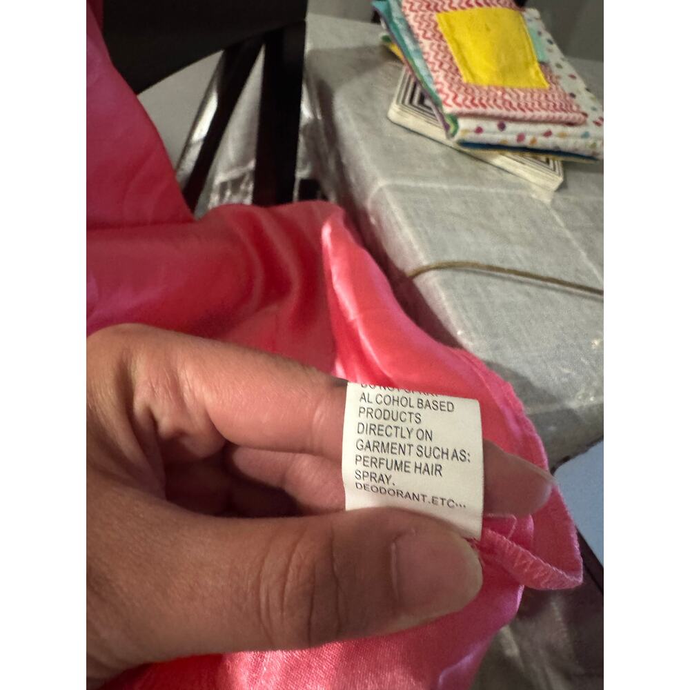 NWT Mac Duggal Ruffled One Shoulder Asymmetrical Gown Hot Pink Fuschia Size 6 - Picture 9 of 10